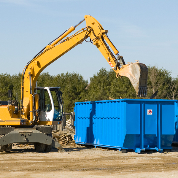 are there any restrictions on where a residential dumpster can be placed in Louisburg